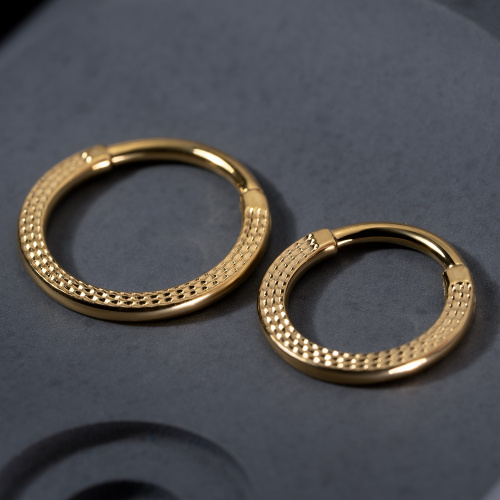 Кольцо-кликер Scales Gold 1.2 мм (16 G) фото 3